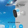 2 cámaras de exteriores con panel solar inalámbricas