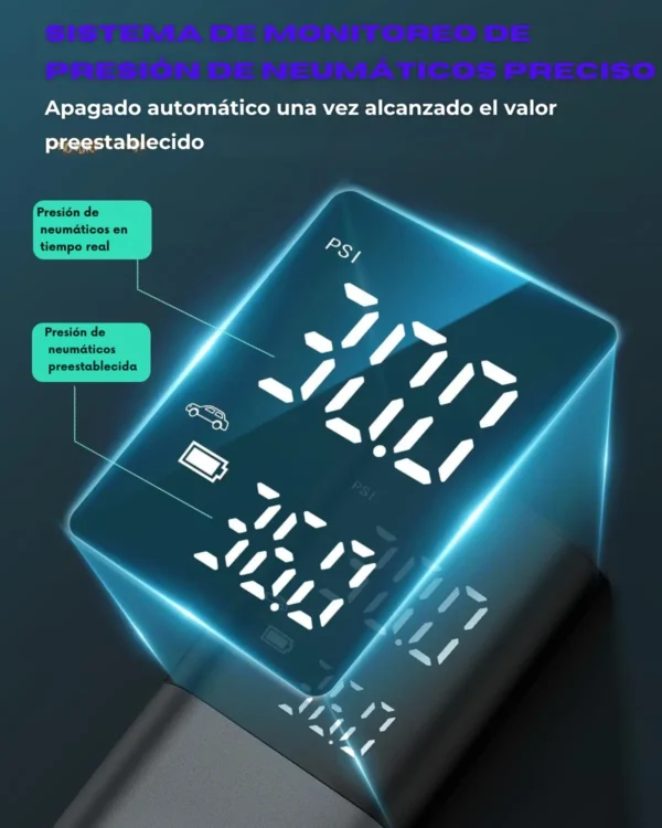 Compresor de aire portátil para inflar neumáticos con 20.000 MAH de bateria