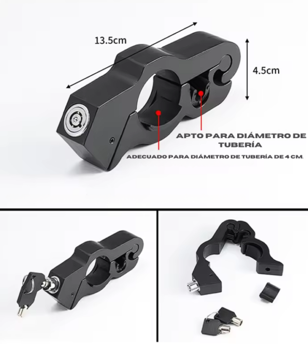 Cerradura para freno de motocicleta antirrobo