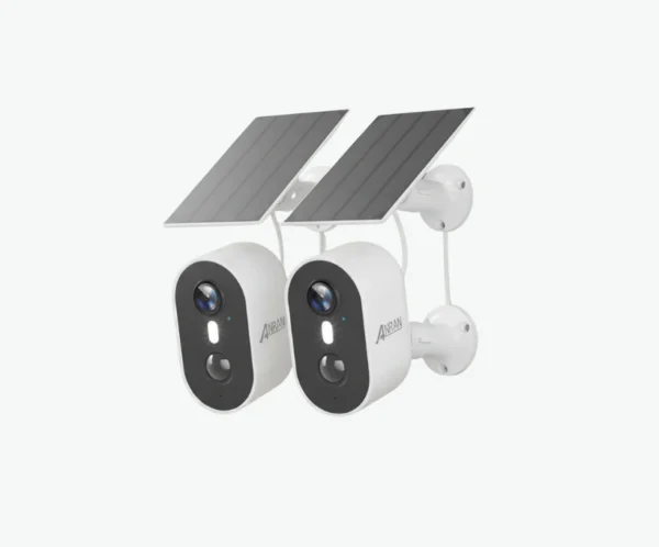 2 cámaras de exteriores con panel solares